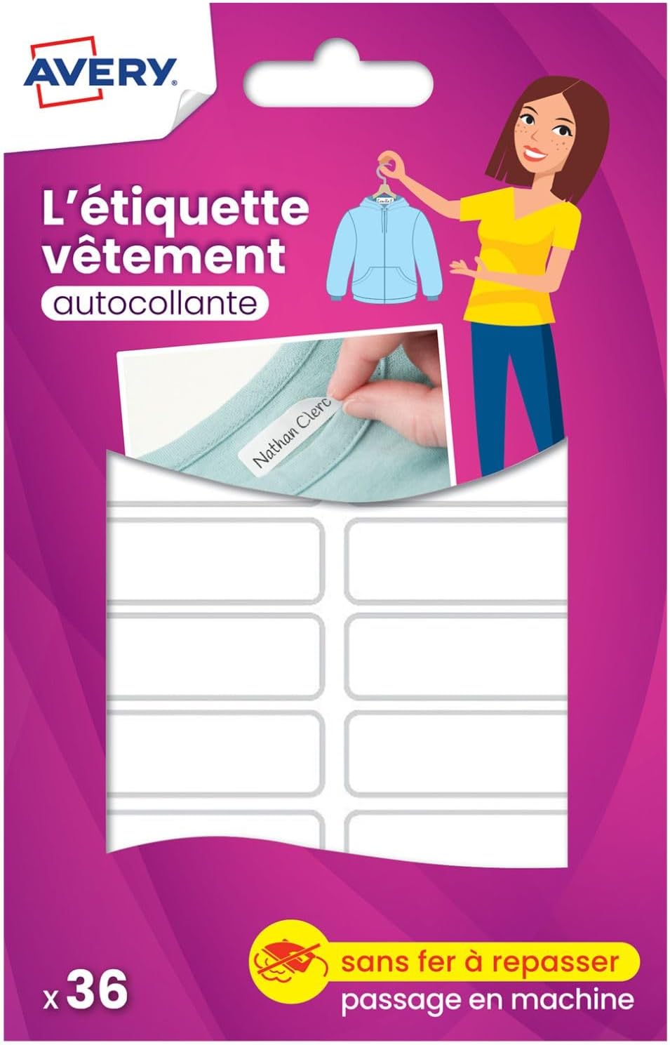 Avery Etiquettes Autocollantes Blanches