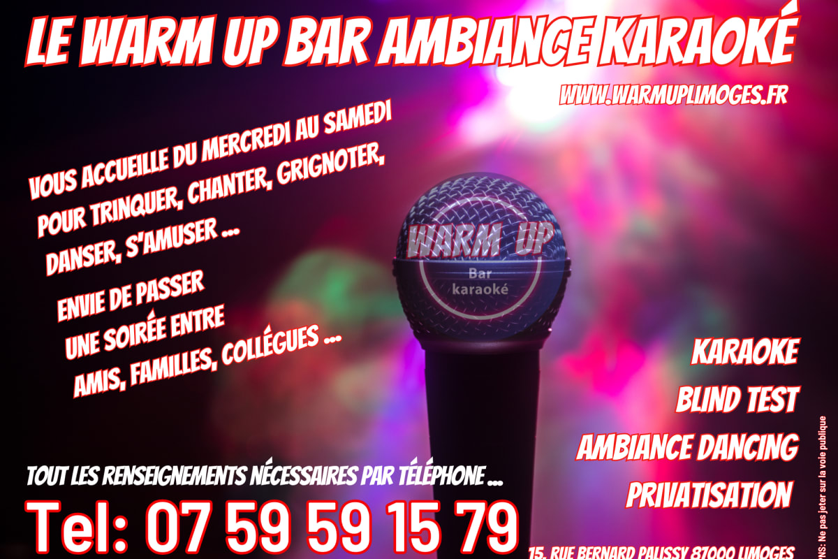 Activité team building warm up bar ambiance karaoké  à Limoges pour événements professionnels