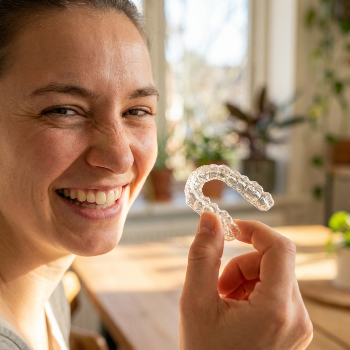 Crystal clear retainer after ultrasonic cleaning