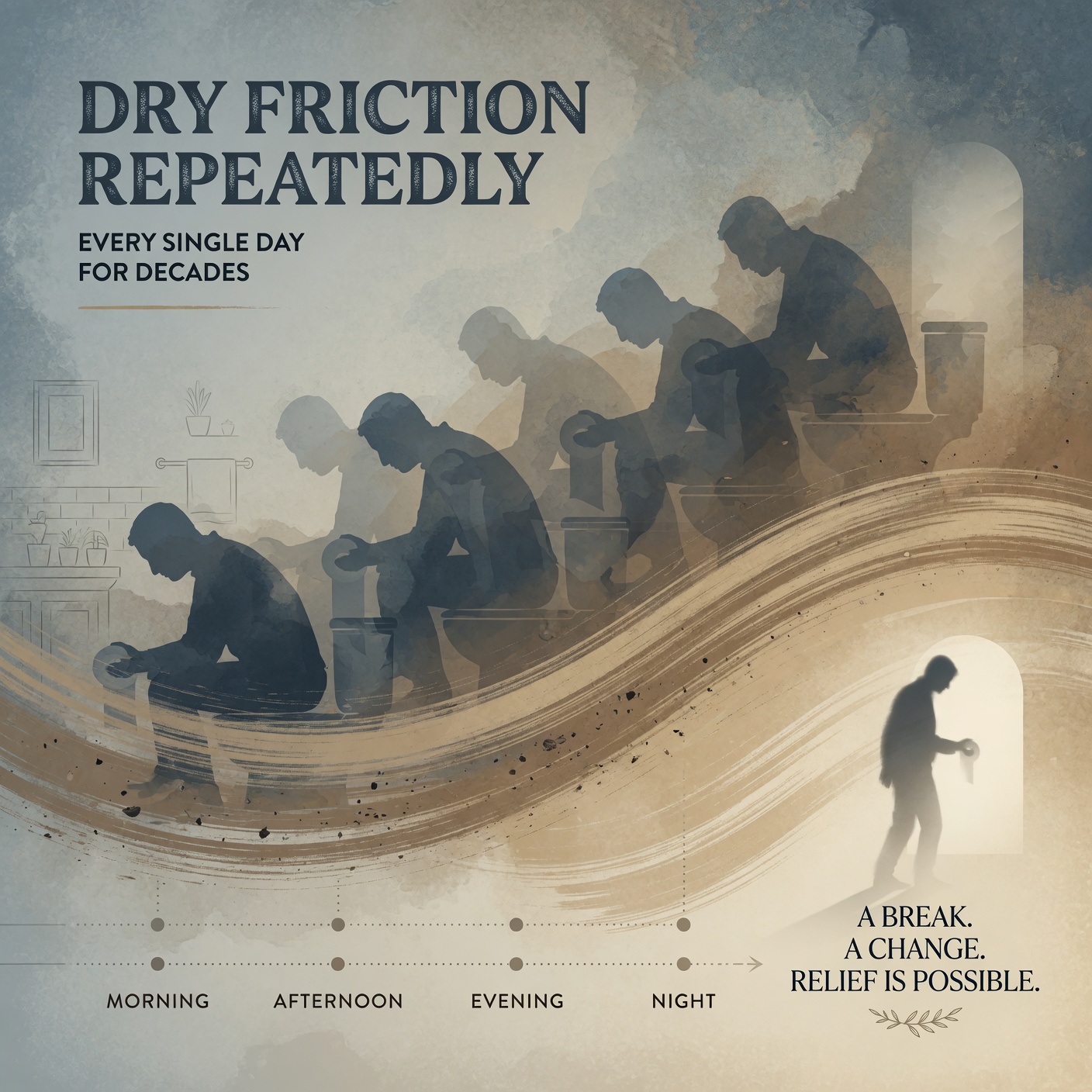 Water cleansing compared with dry wiping