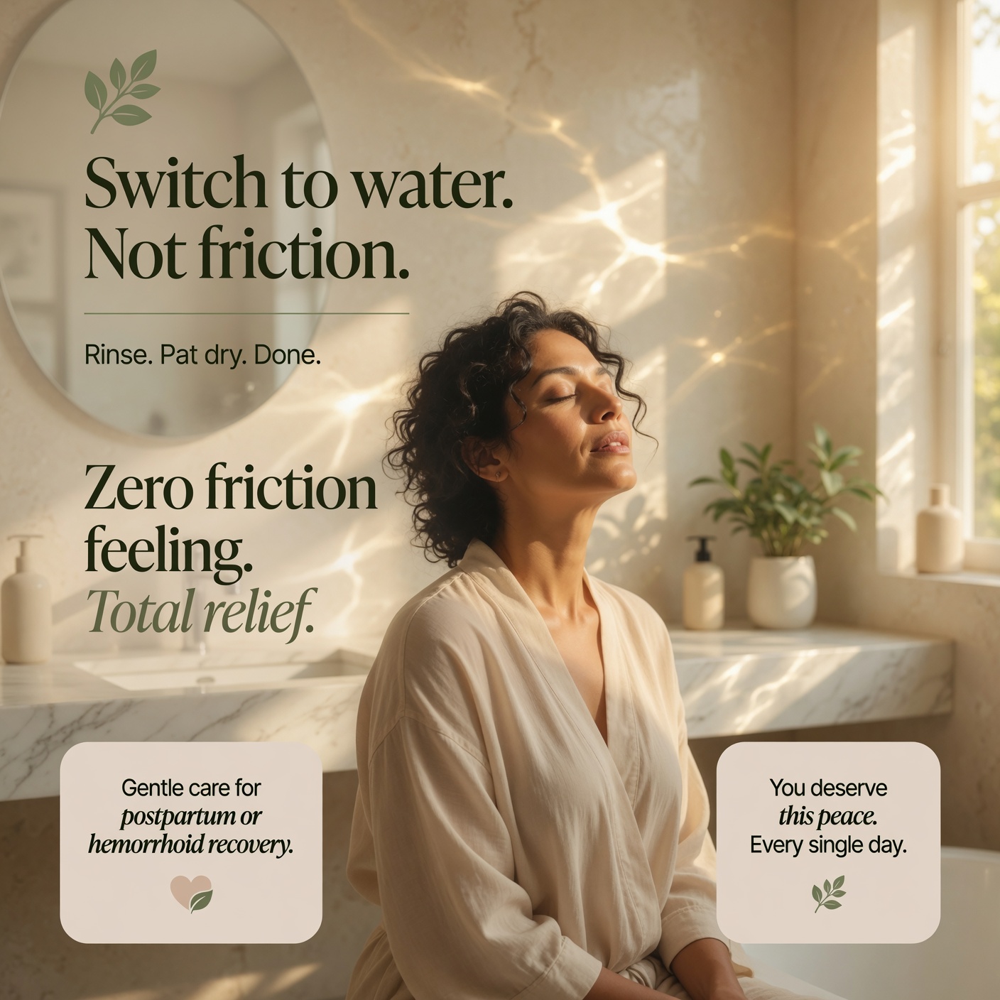 Water cleansing compared with dry wiping