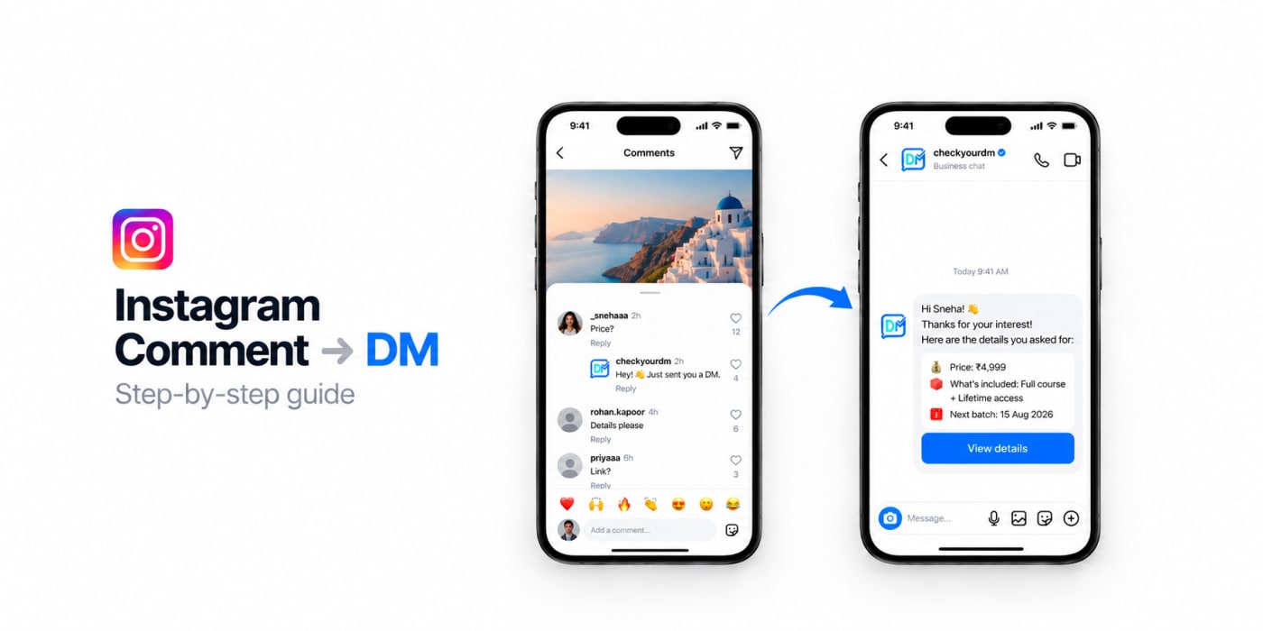 How to auto-reply to Instagram comments with a DM (step-by-step)