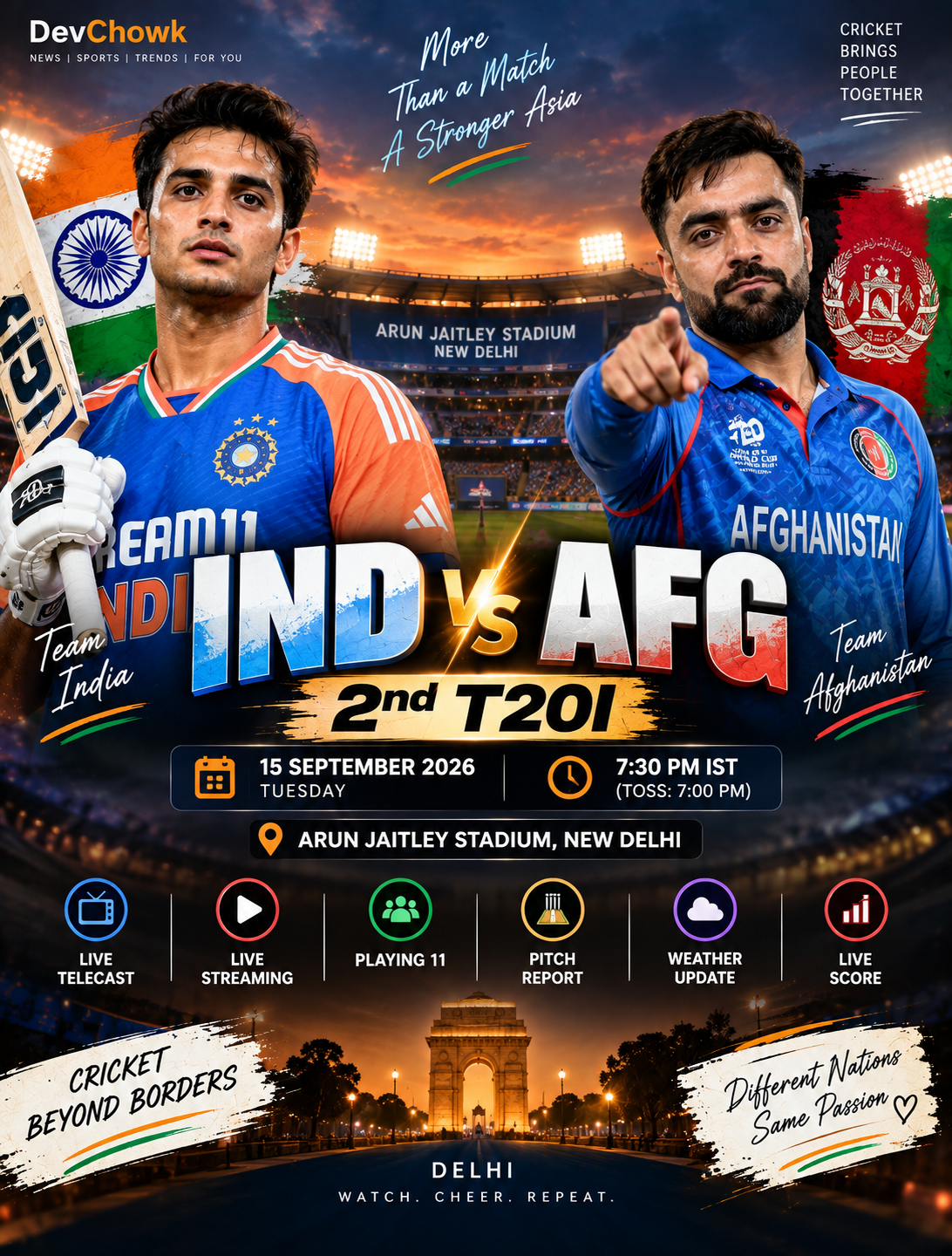 IND vs AFG 2nd T20I 2026: Live Streaming, Playing 11, Pitch Report & Match Details