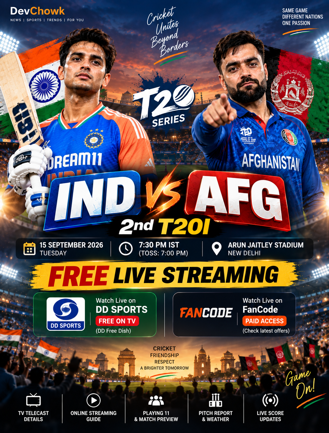 IND vs AFG 2nd T20I Free Live Streaming: рдлреНрд░реА рдореЗрдВ рдХреИрд╕реЗ рджреЗрдЦреЗрдВ рдЖрдЬ рдХрд╛ рдореИрдЪ?