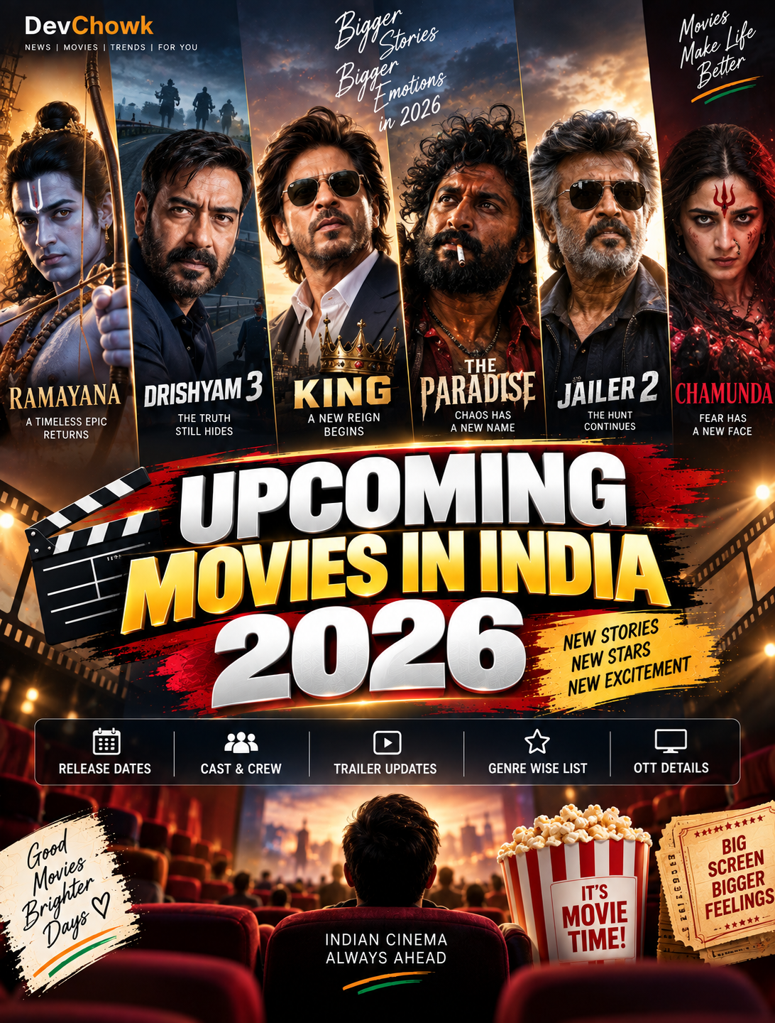 Upcoming Movies in India 2026: New Bollywood & South Movies Release Dates