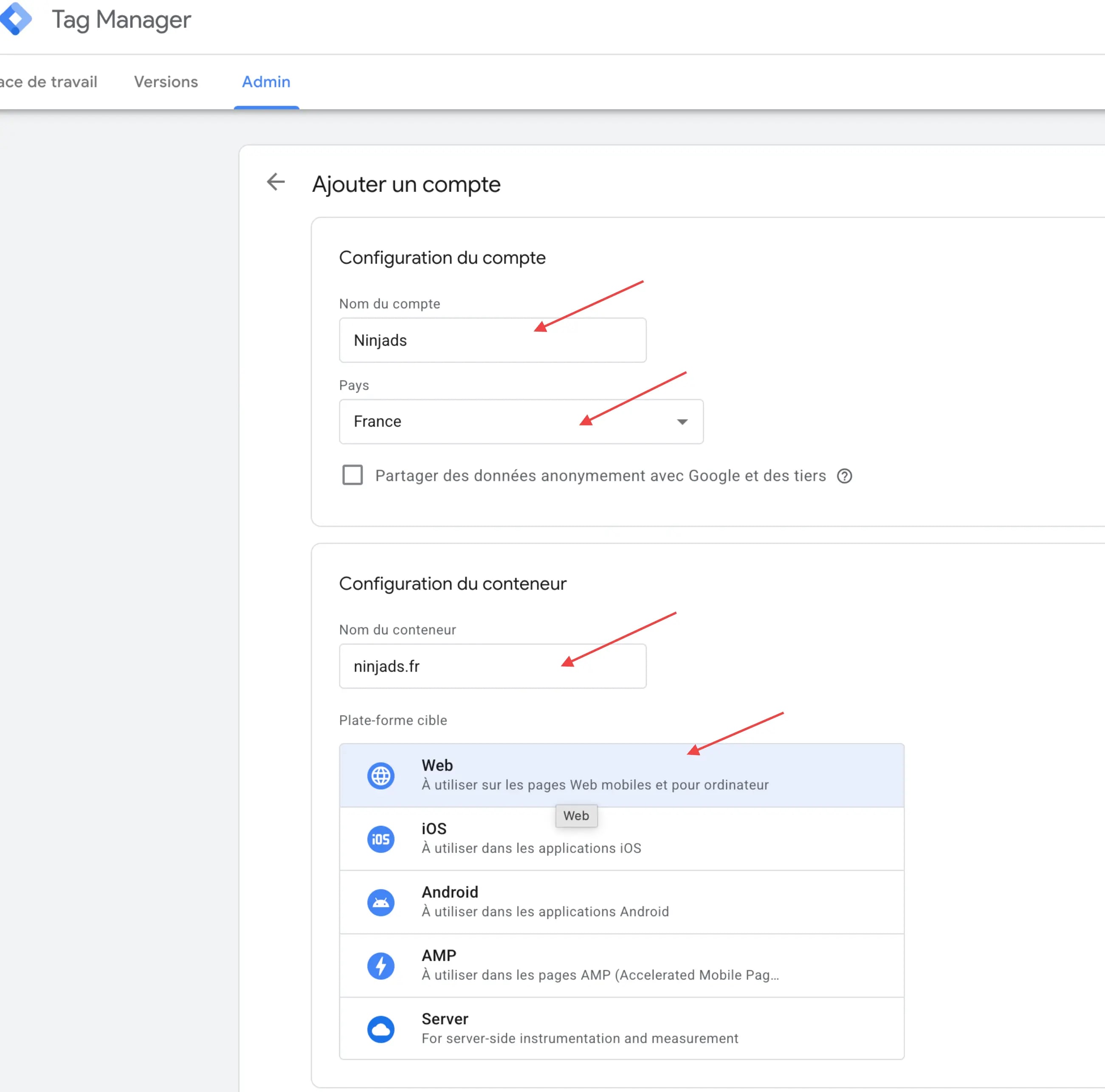 inscription compte GTM