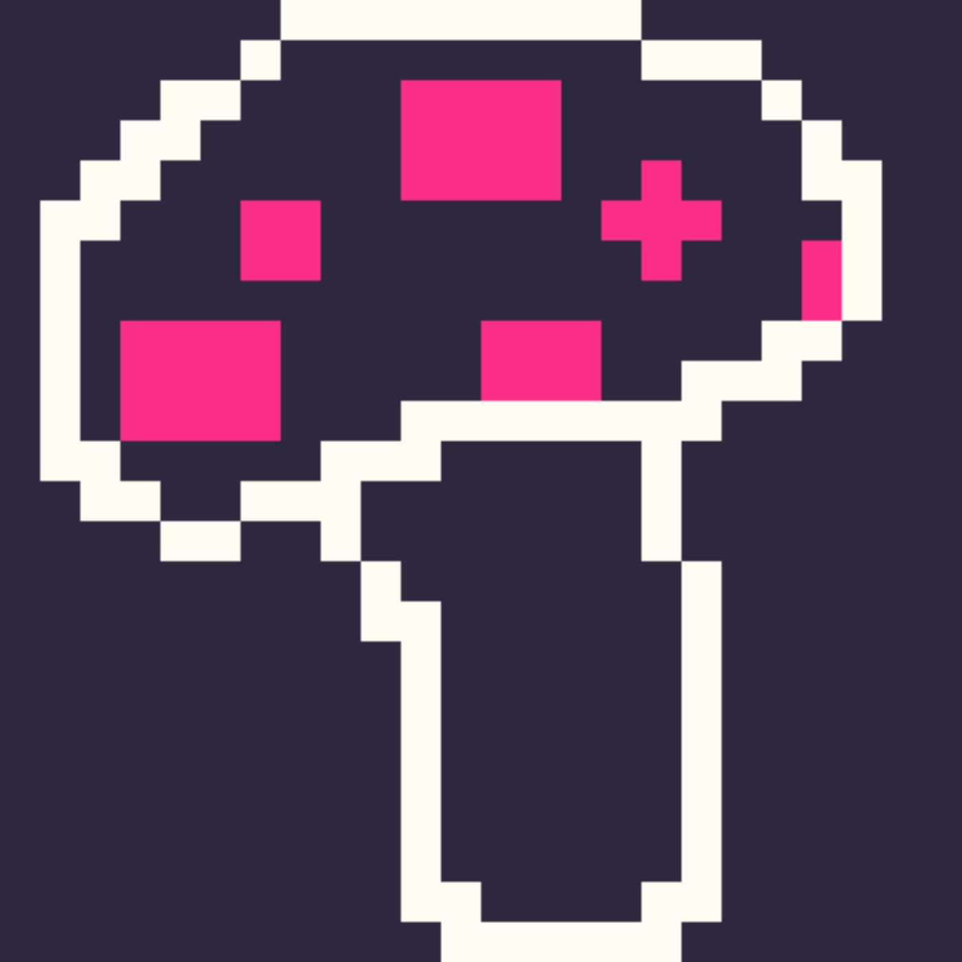 Pixel drawing of mushroom