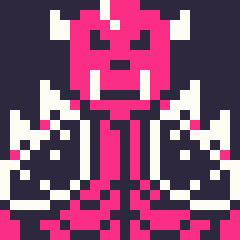 Pixel drawing of orc