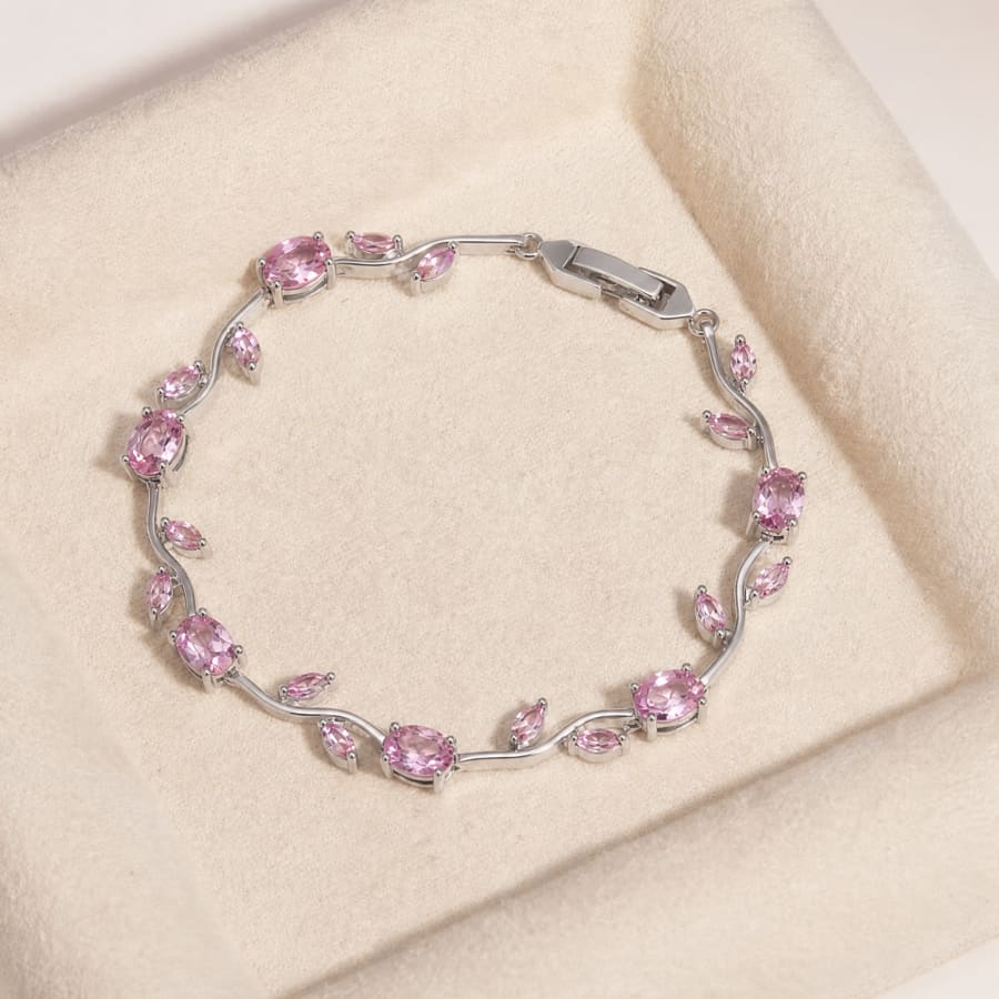 Bracelet Tulip — Rose · Argent