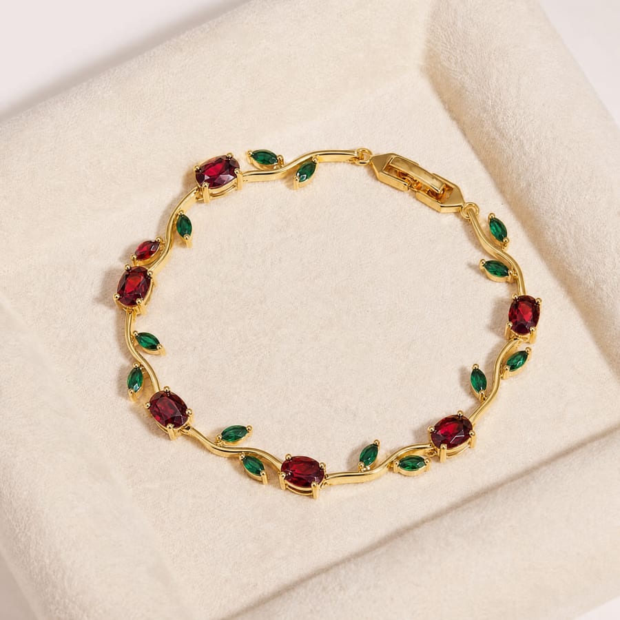 Bracelet Tulip — Rouge · Vert