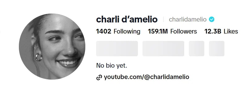 charli damelio tiktok profile picture