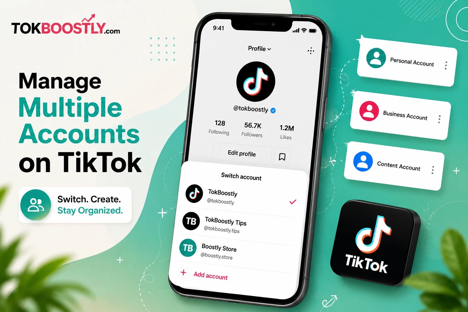 switch between tiktok accounts