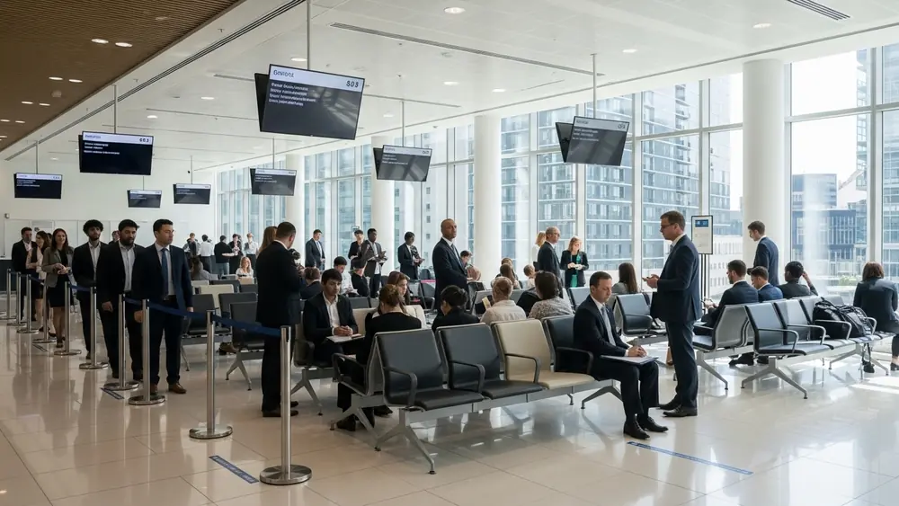 Khu vực chờ nộp hồ sơ xin visa đi Trung Quốc tại trung tâm CVASC và kinh nghiệm xin visa trung quốc
