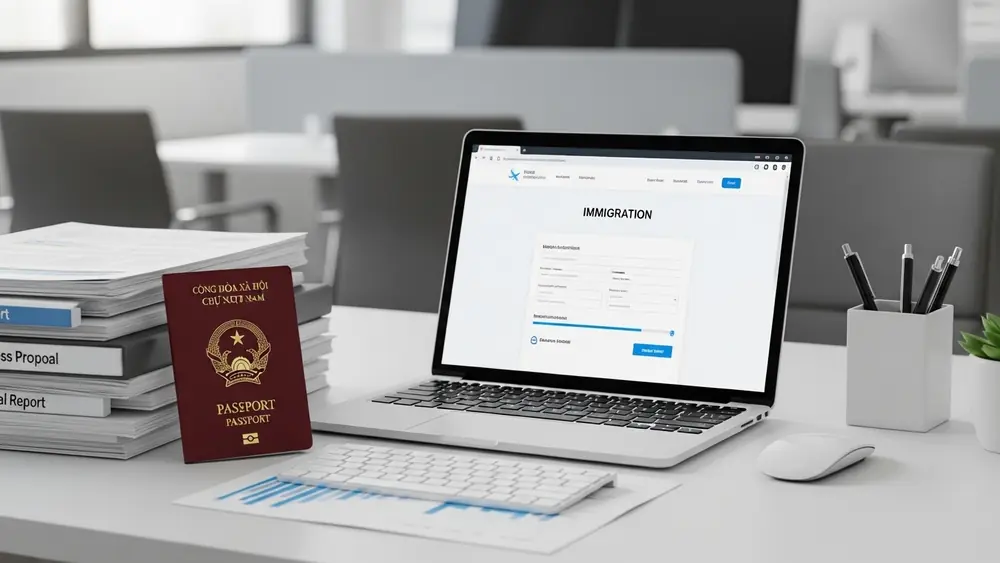 xin visa công tác đài loan và kiểm tra điều kiện evisa