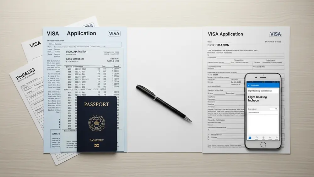 Chuẩn bị ho so xin visa du lich han quoc bao gồm mẫu đơn xin visa hàn quốc và hộ chiếu