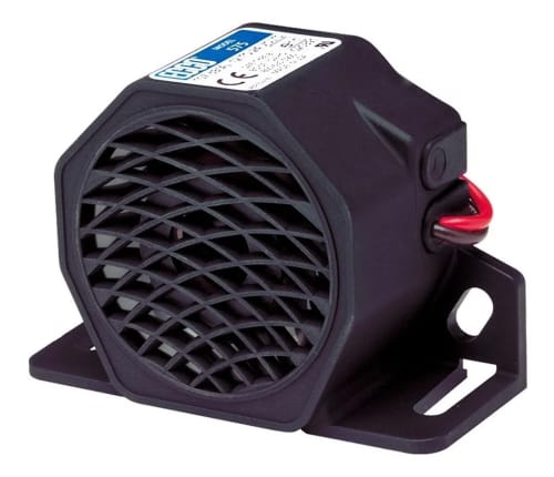 Alarma reversa 12v 24v 107db sellada uso rudo ecco 575