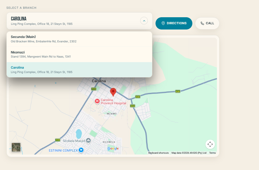 Multi-branch location switcher