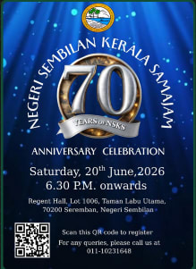 UPCOMING EVENT - NSKS 70TH ANNIVERSARY CELEBRATIONS