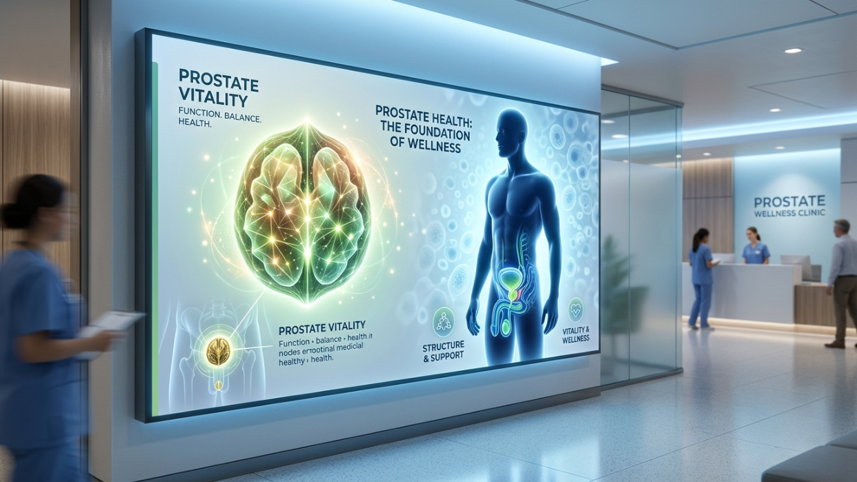 Illustration explaining the importance of the prostate gland