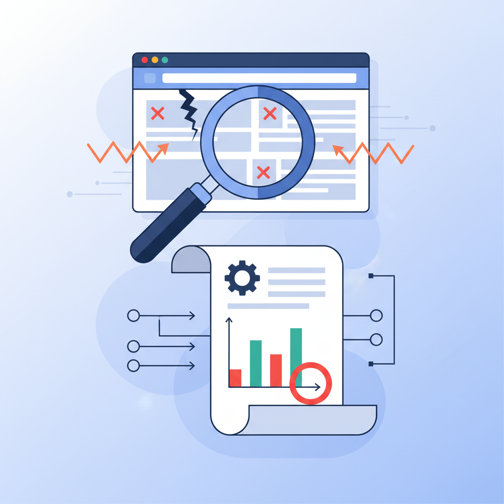 Create a clean, professional illustration for a blog section titled