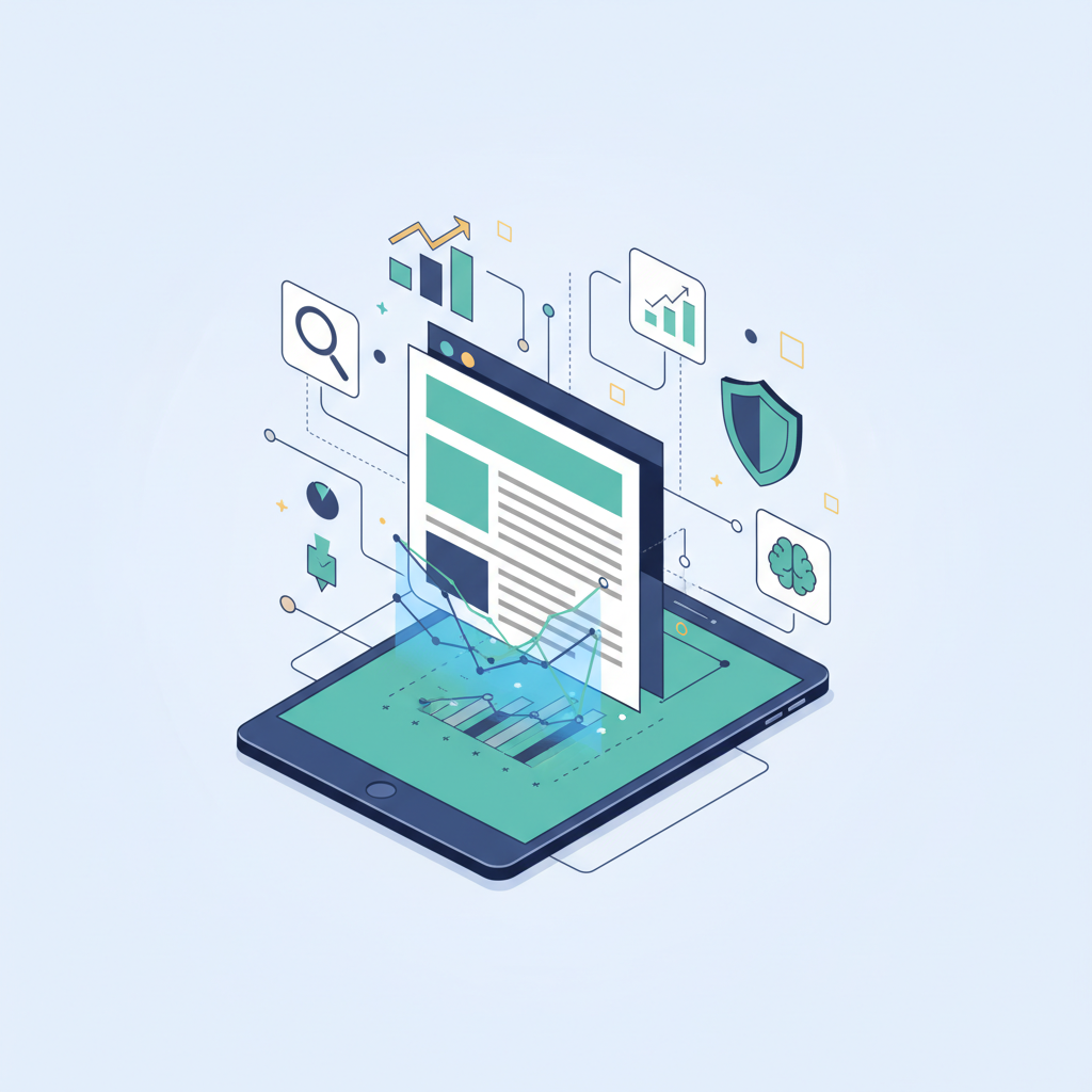 Create a clean, professional illustration for a blog section titled