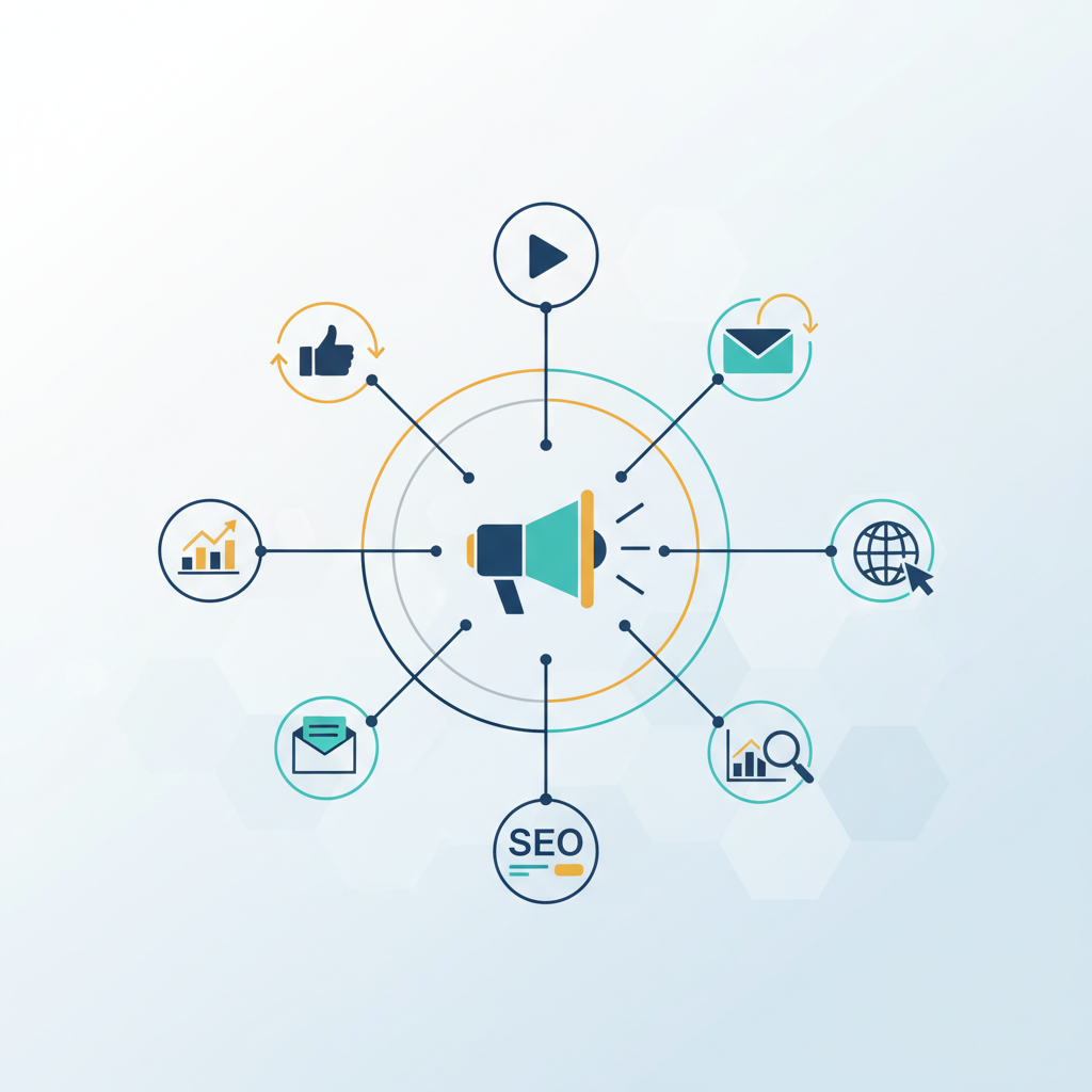 Create a clean, professional illustration for a blog section titled