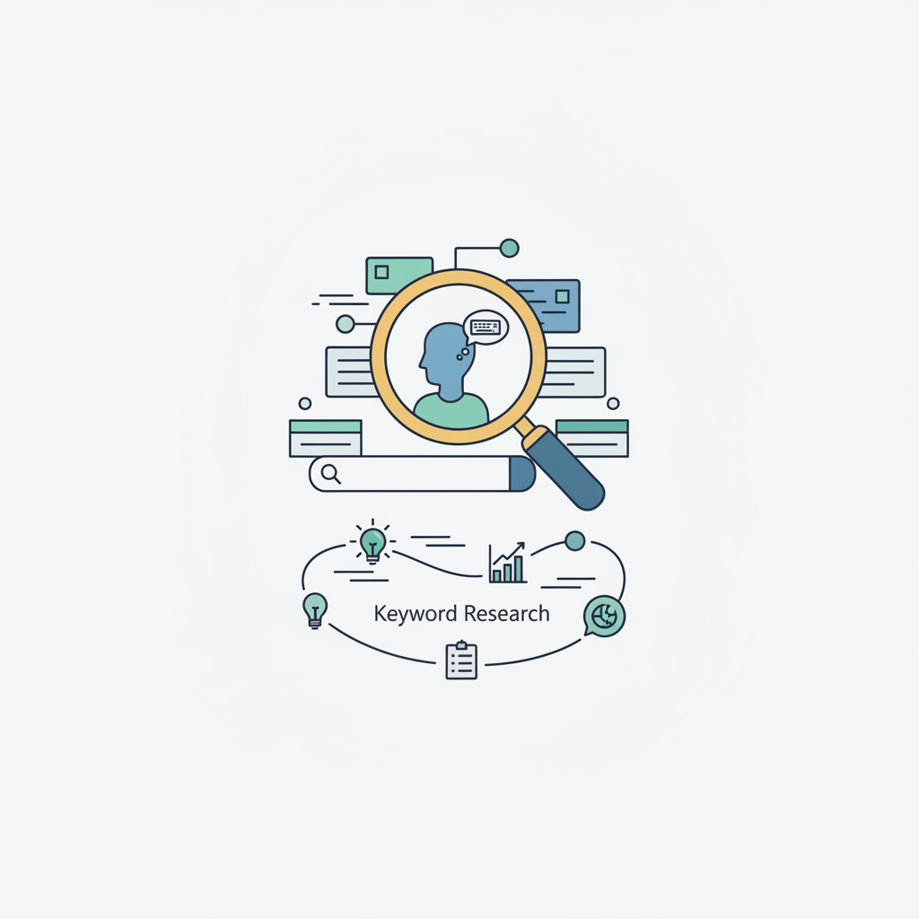 Create a clean, professional illustration for a blog section titled
