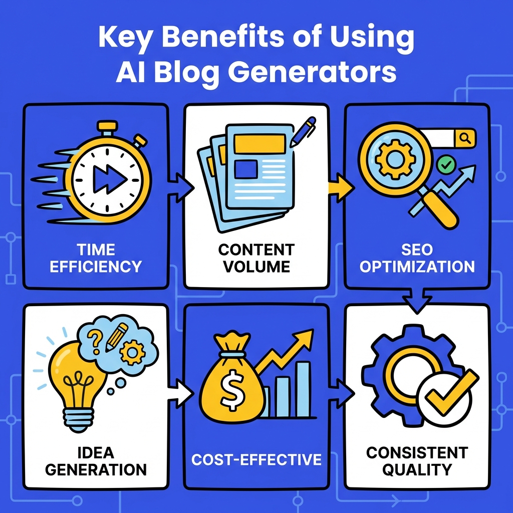 Create a Icon Grid Infographic for the blog section: 