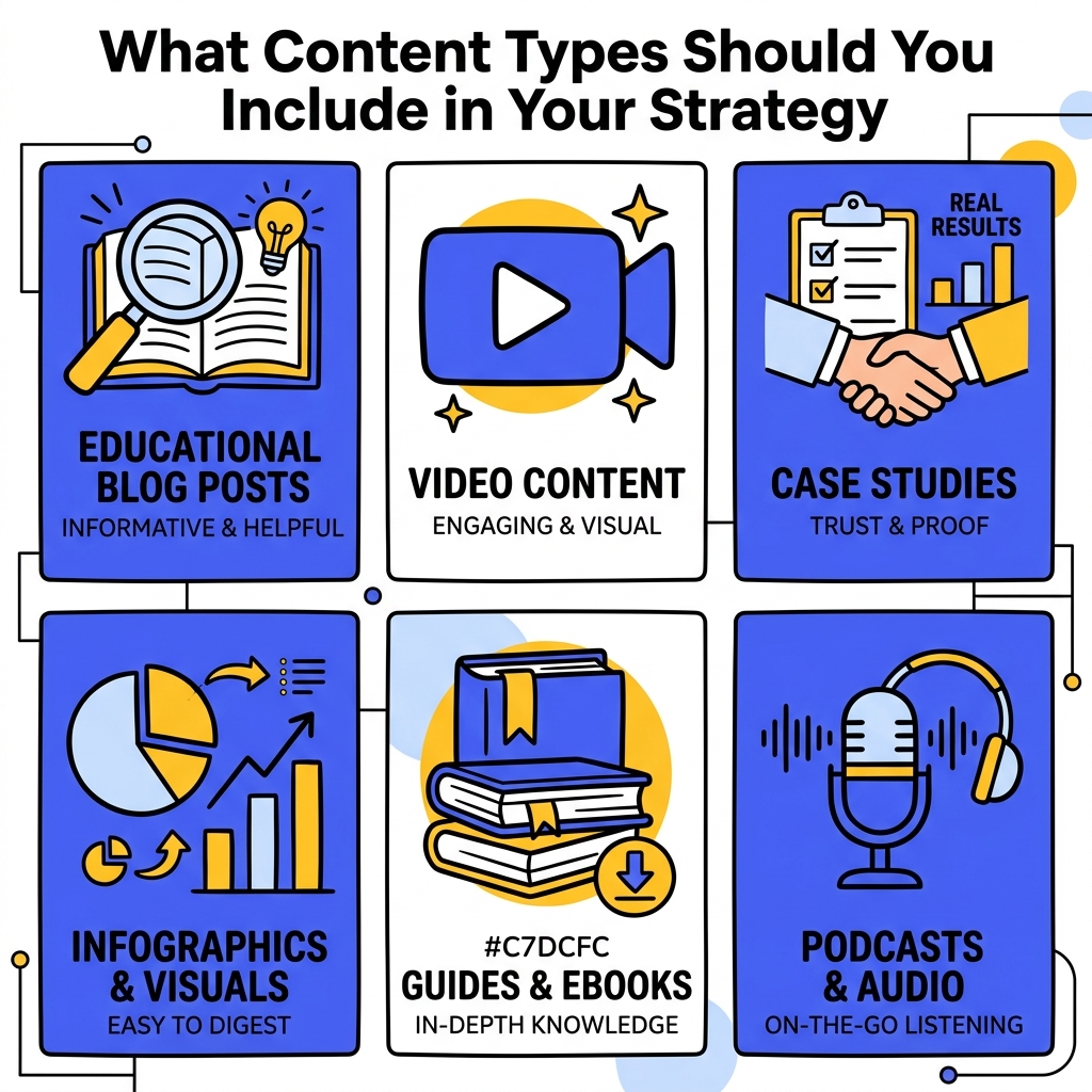 Create a Icon Grid Infographic for the blog section: 