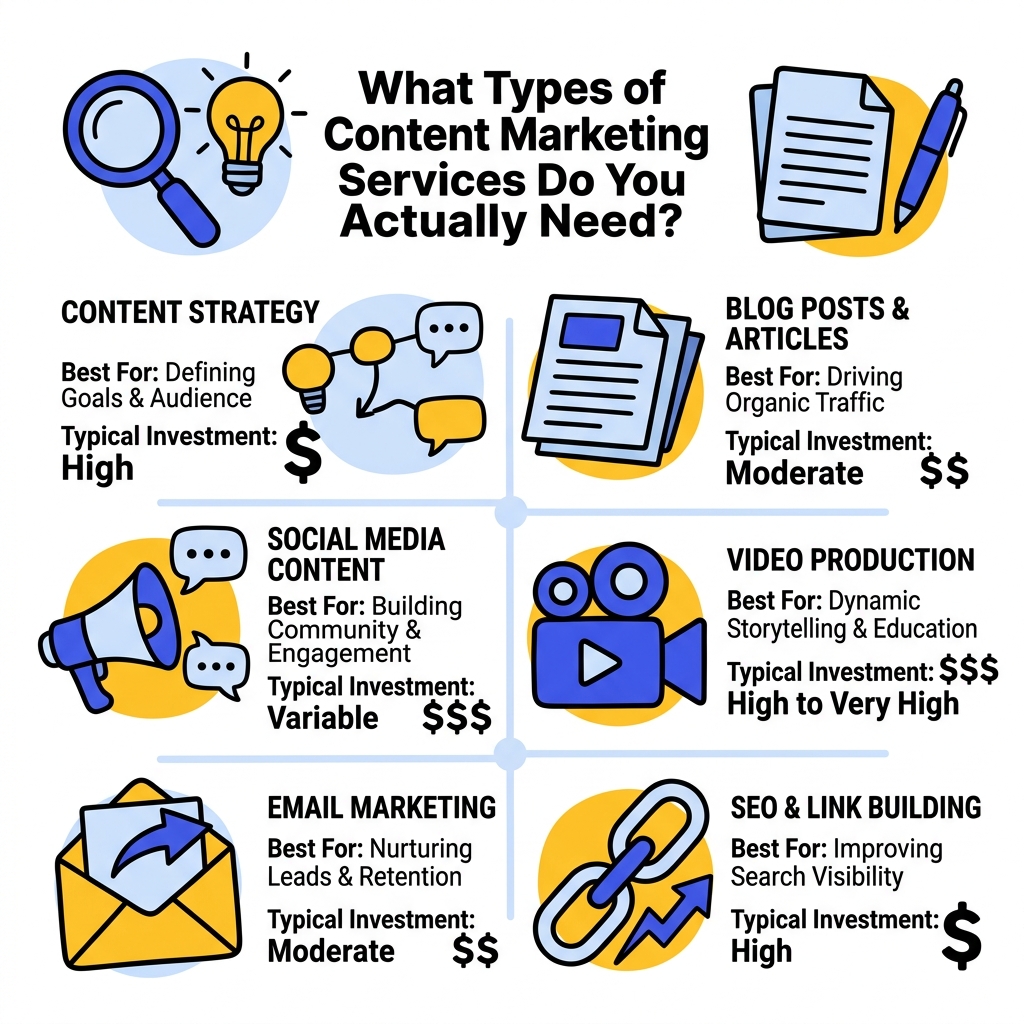 Create a Icon Grid Infographic for the blog section: 