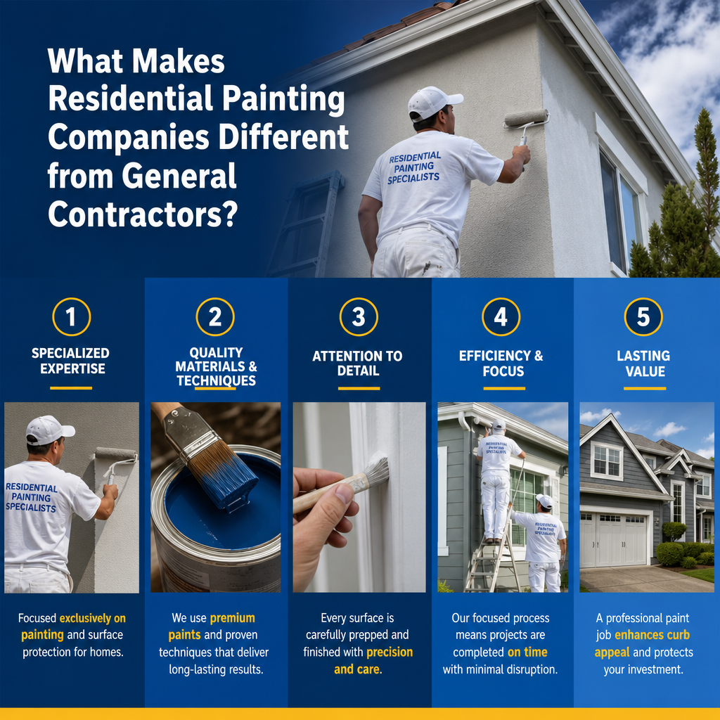 What Makes Residential Painting Companies Different from General Contractors? | Gonzalez Painting & Waterproofing INC Create a Process Flow Diagram for the blog section: