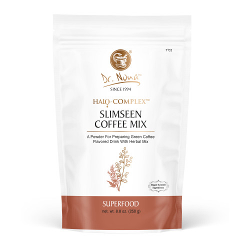 Herbal infusion blend with green coffee for an active daily routine
