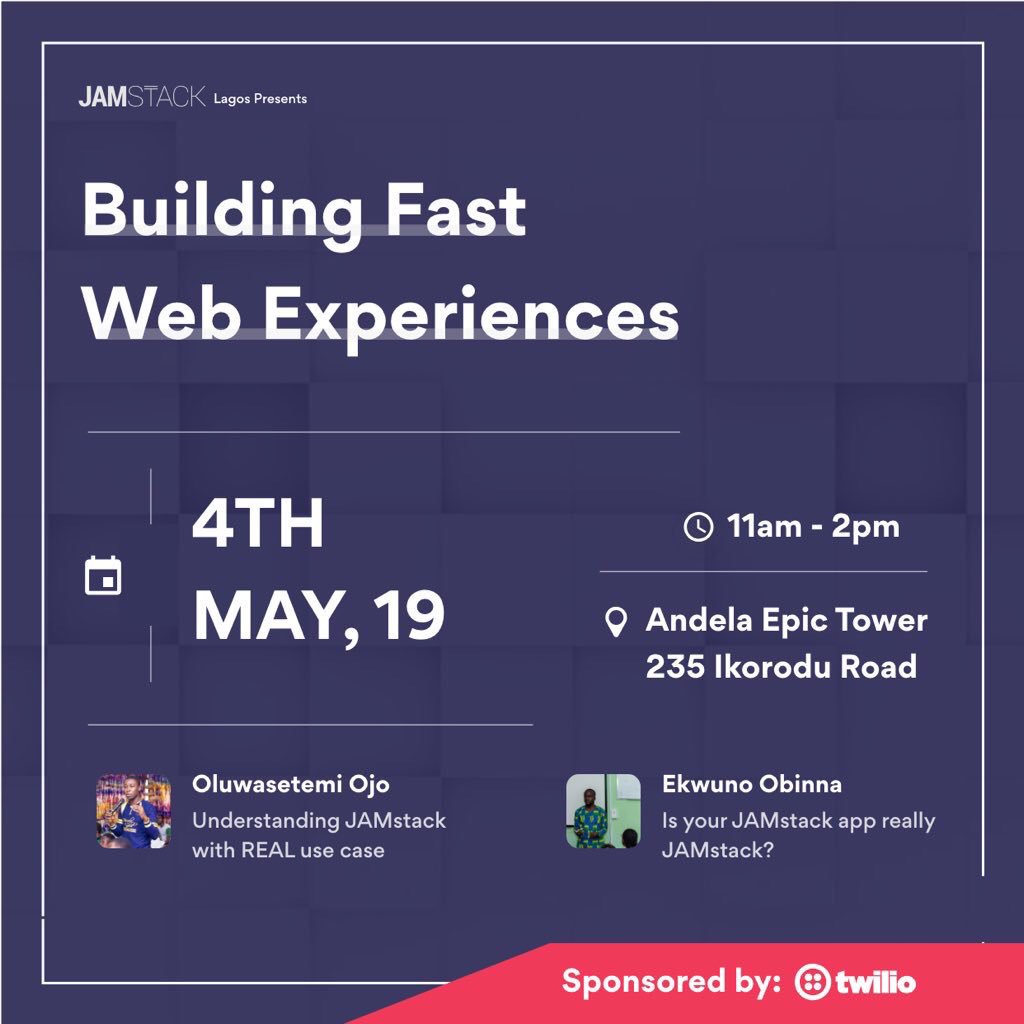 Speaking at JAMstack Lagos