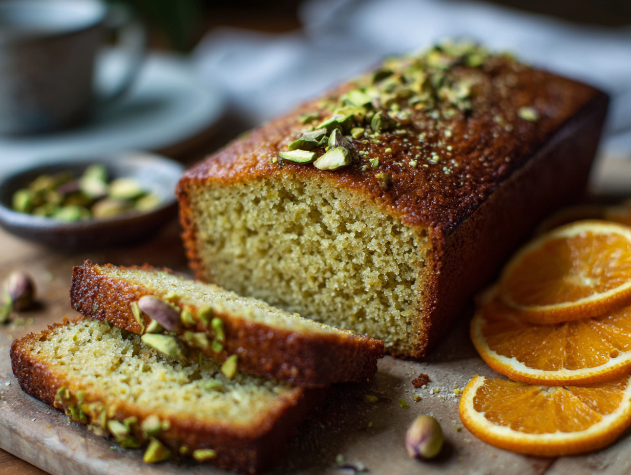 Cardamom Orange Pistachio Tea Cake