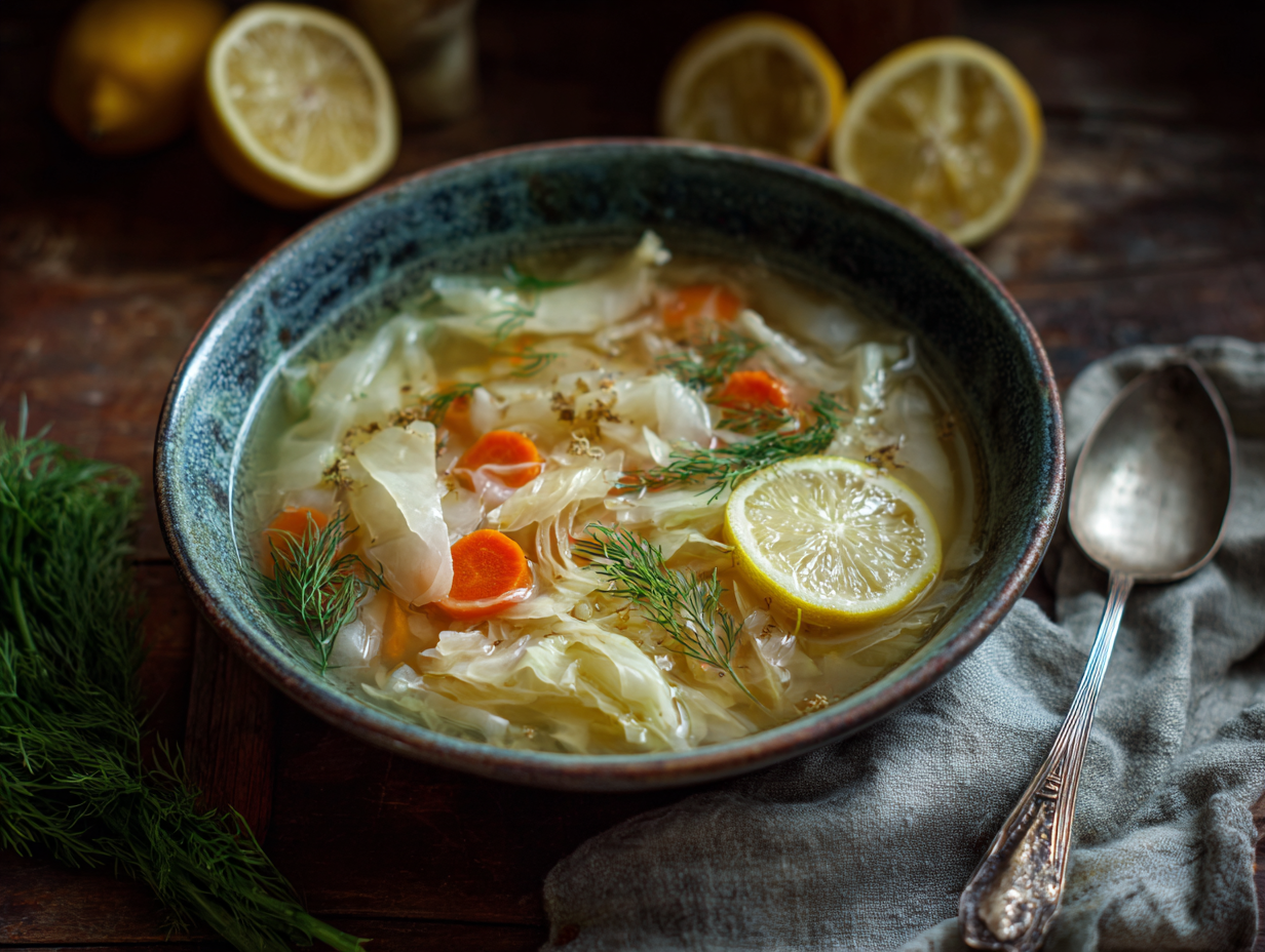 Lemon Dill Cabbage Soup
