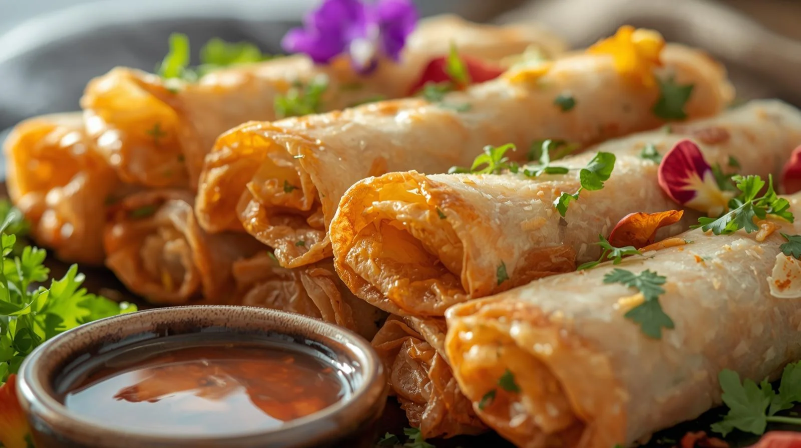 Crispy Rice Paper Spring Rolls