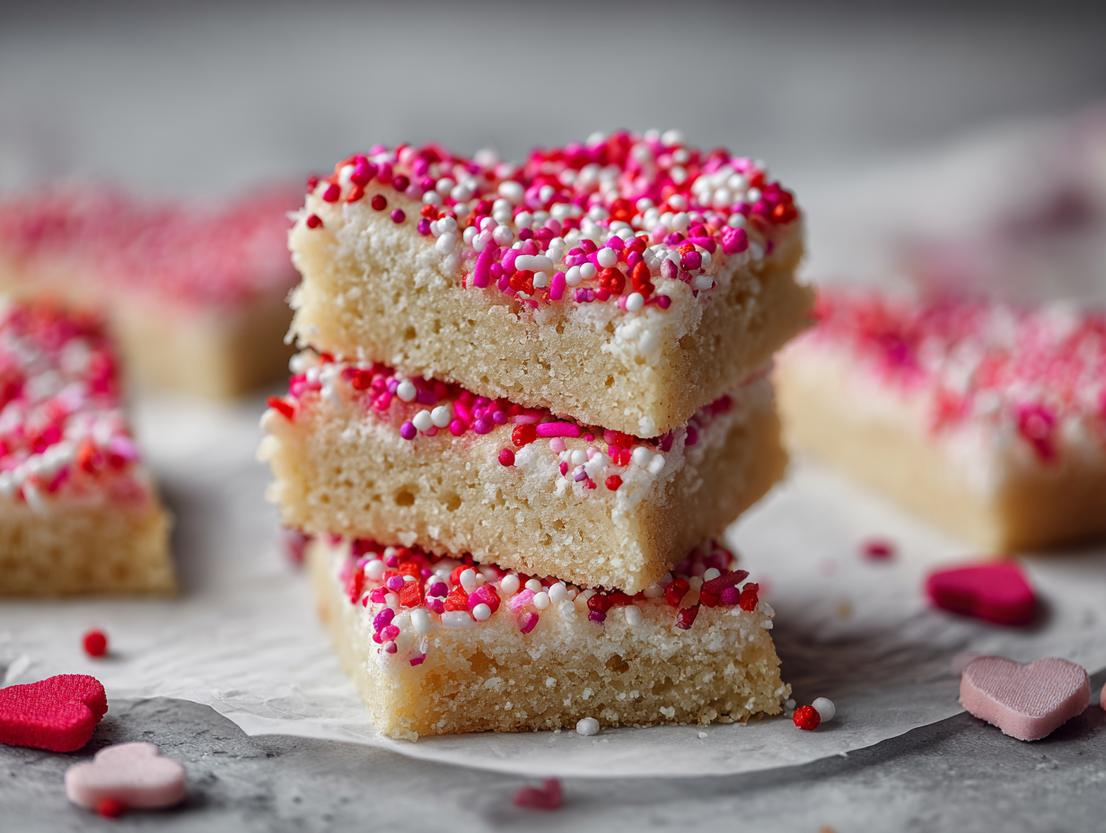 Chewy Valentine Sugar Cookie Bars