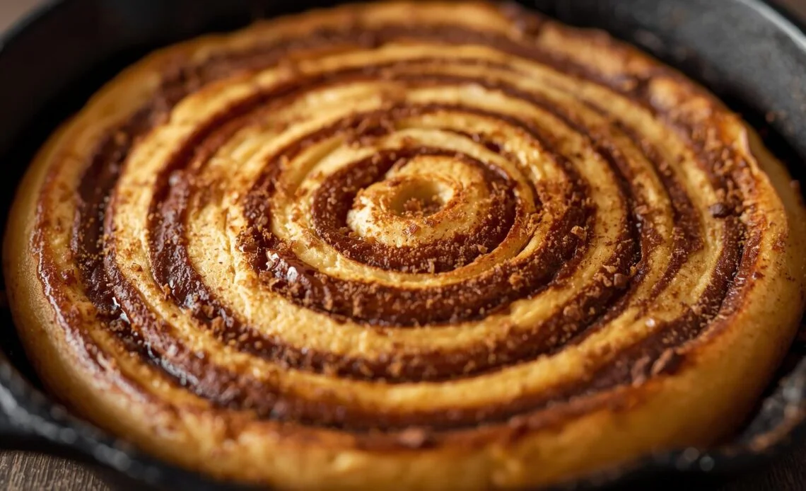 Cinnamon Roll Pancake Skillet