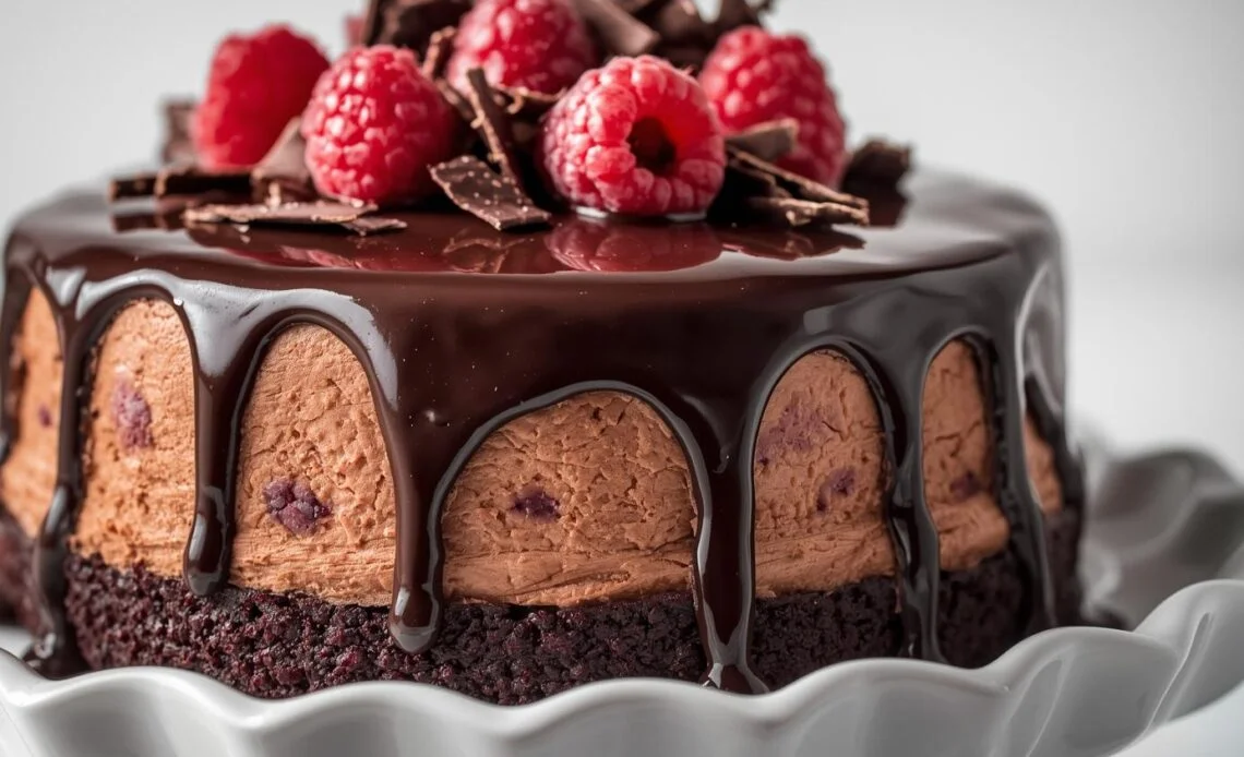 Chocolate Raspberry Mousse Cake