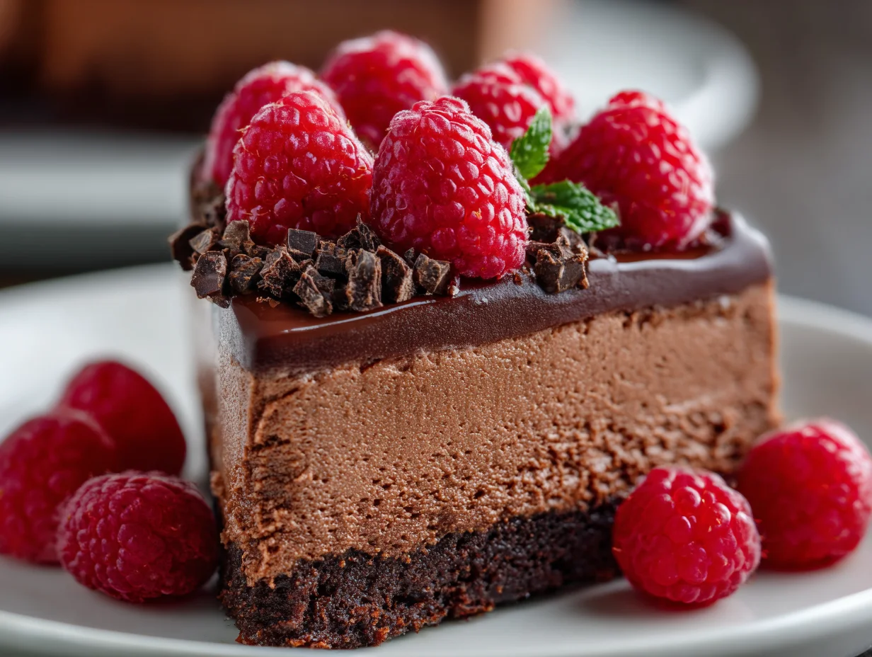 Chocolate Raspberry Mousse Cake - Step 2