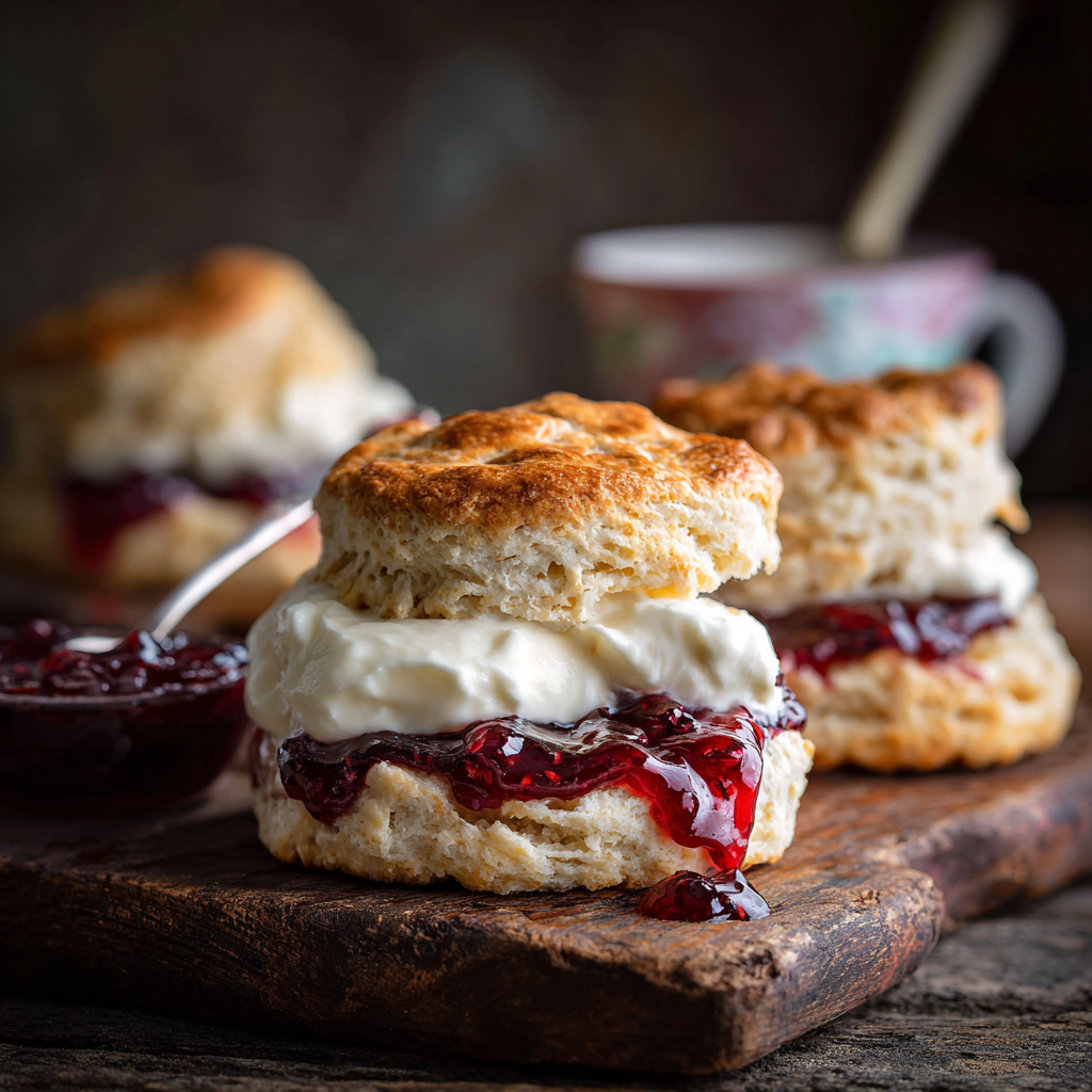 English Scones with Clotted Cream and Jam - Step 2