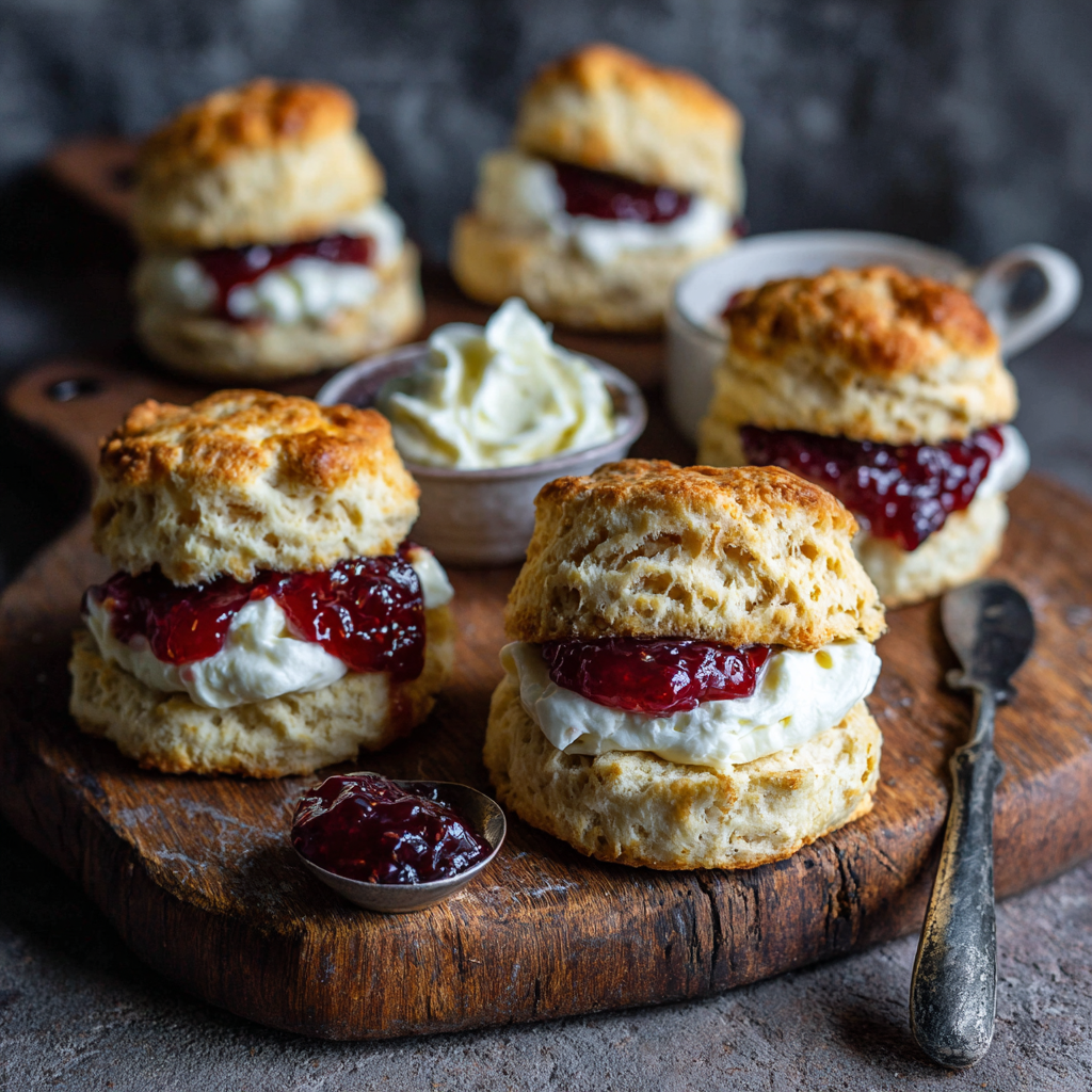 English Scones with Clotted Cream and Jam - Step 3