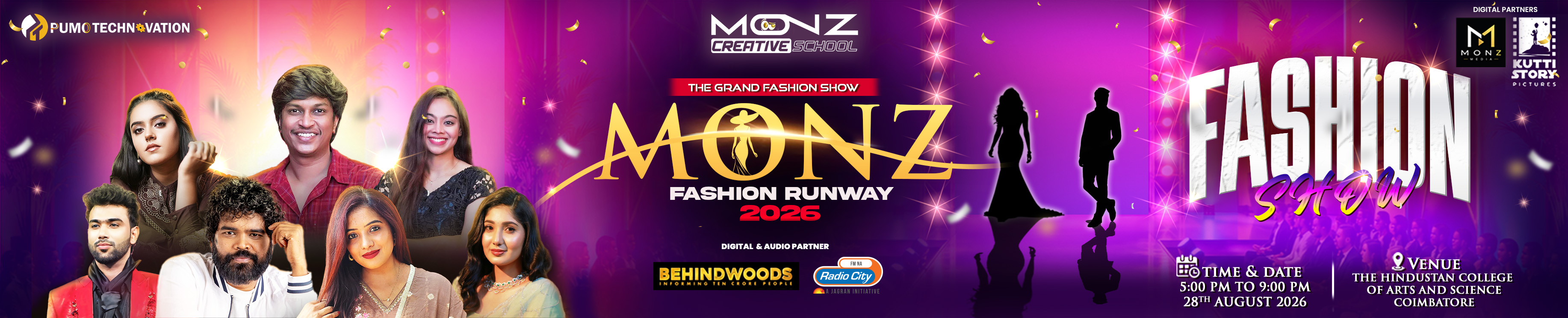 Stylish fashion design course banner