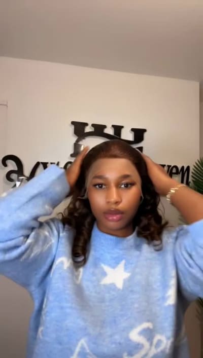 Honey brown bouncy wig video thumbnail