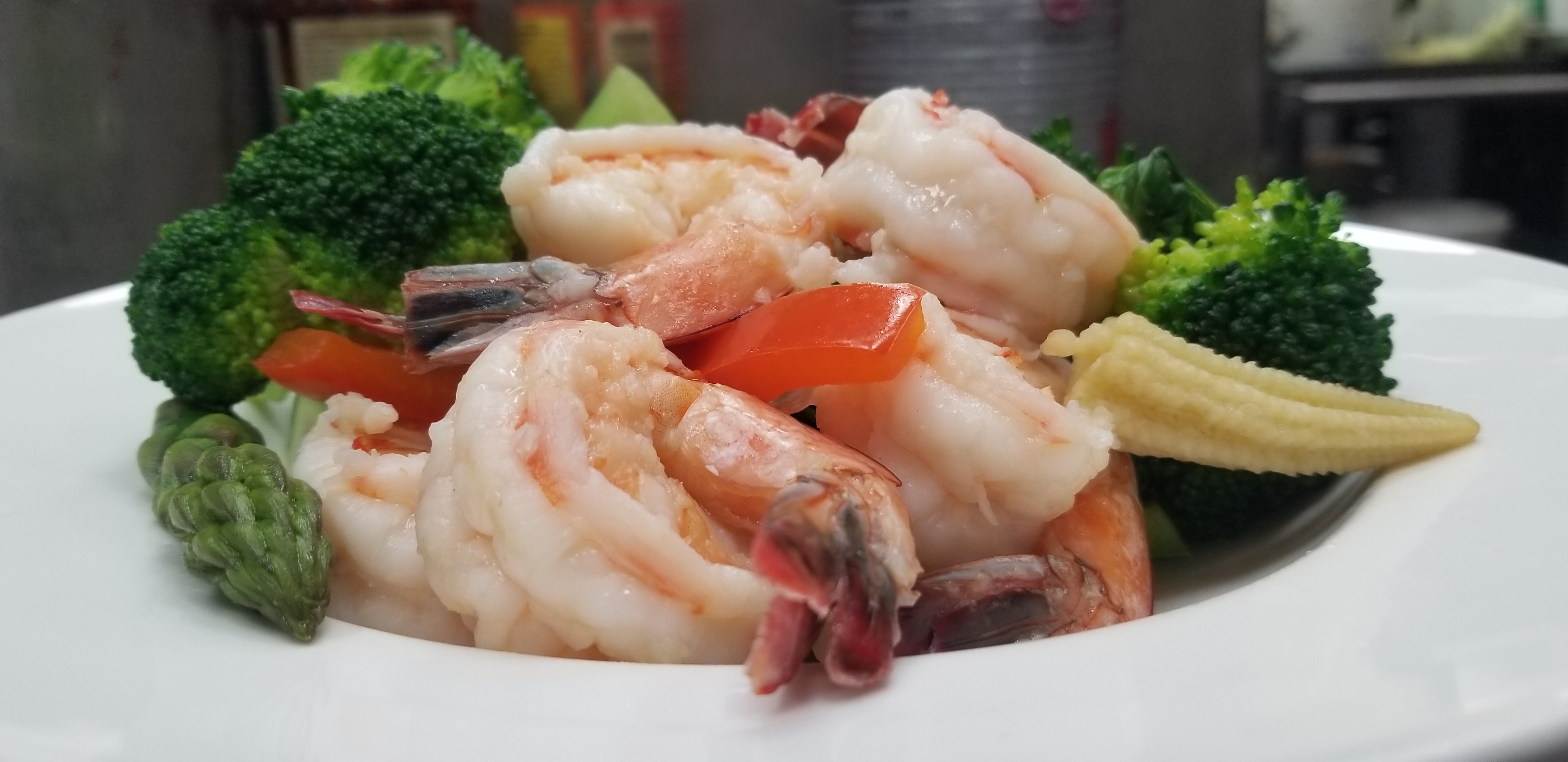 Steamed Shrimp Mixed Vegetable at Sweet Catch and Tasty Bites
