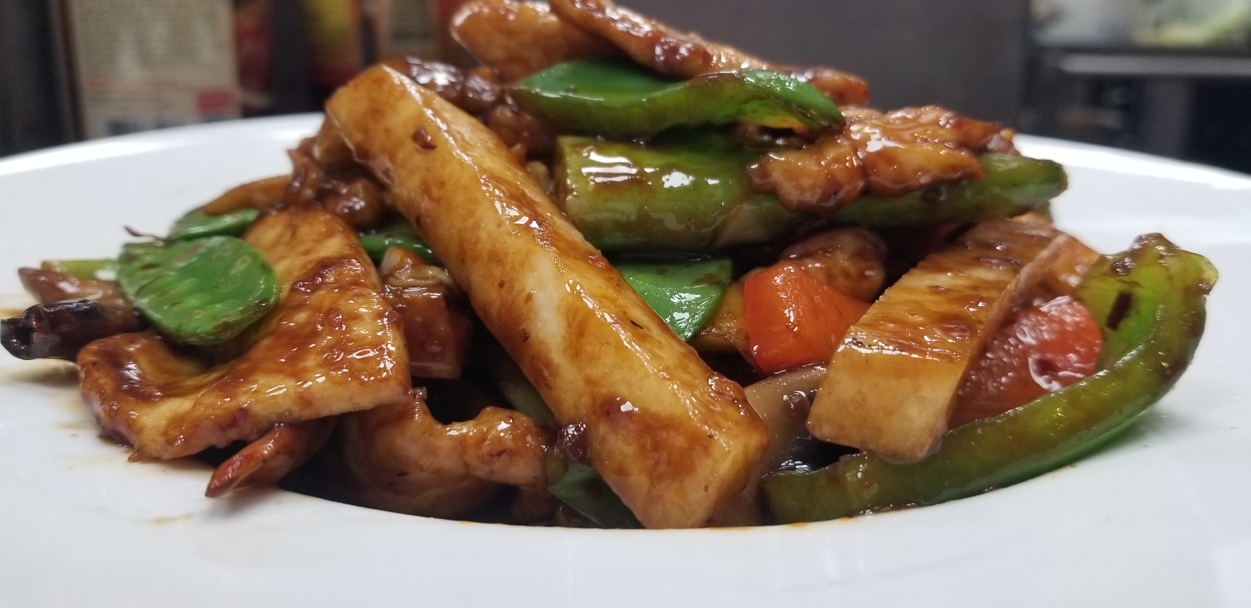 Szechuan Chicken at Sweet Catch and Tasty Bites