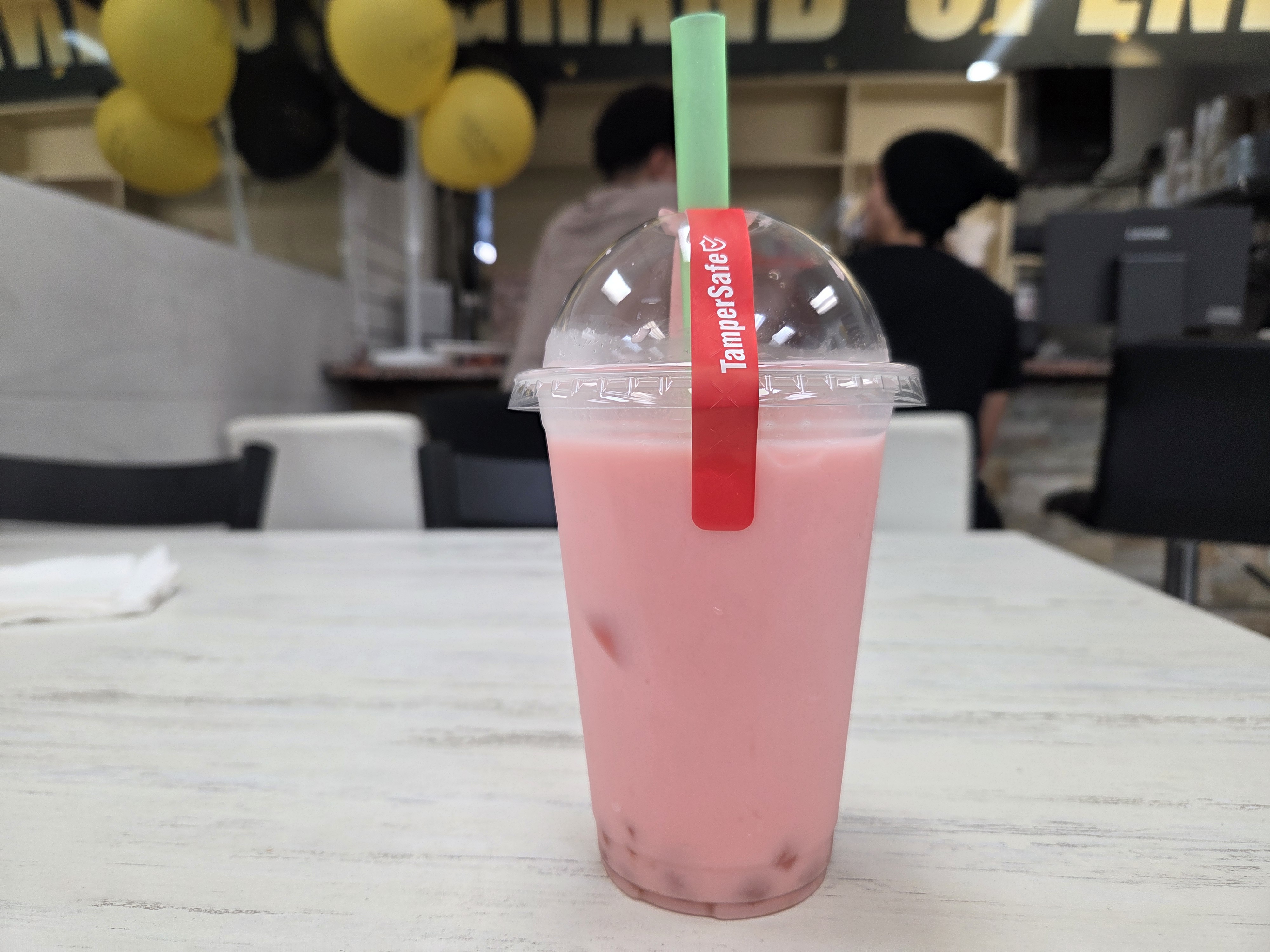 Strawberry Bubble Tea at Sweet Catch and Tasty Bites