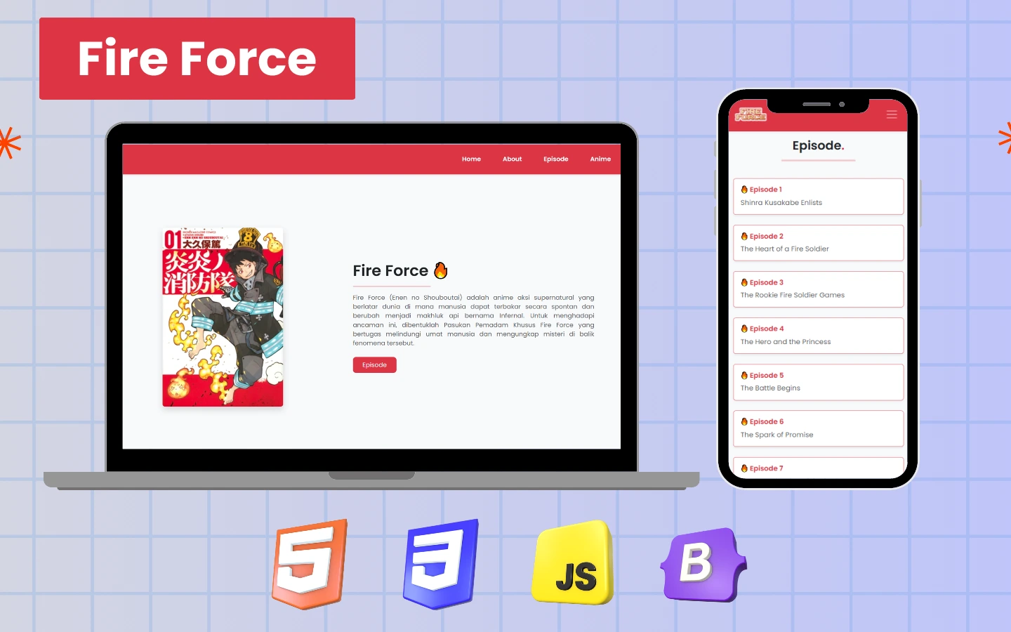 Preview Proyek Fire Force - Portofolio Adya Handika Putra AP