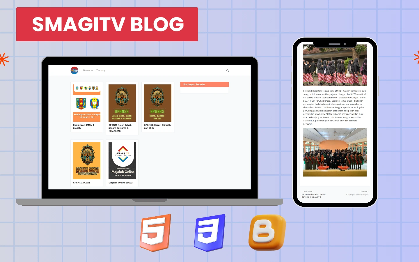 Preview Proyek SMAGITV Blog - Portofolio Adya Handika Putra AP
