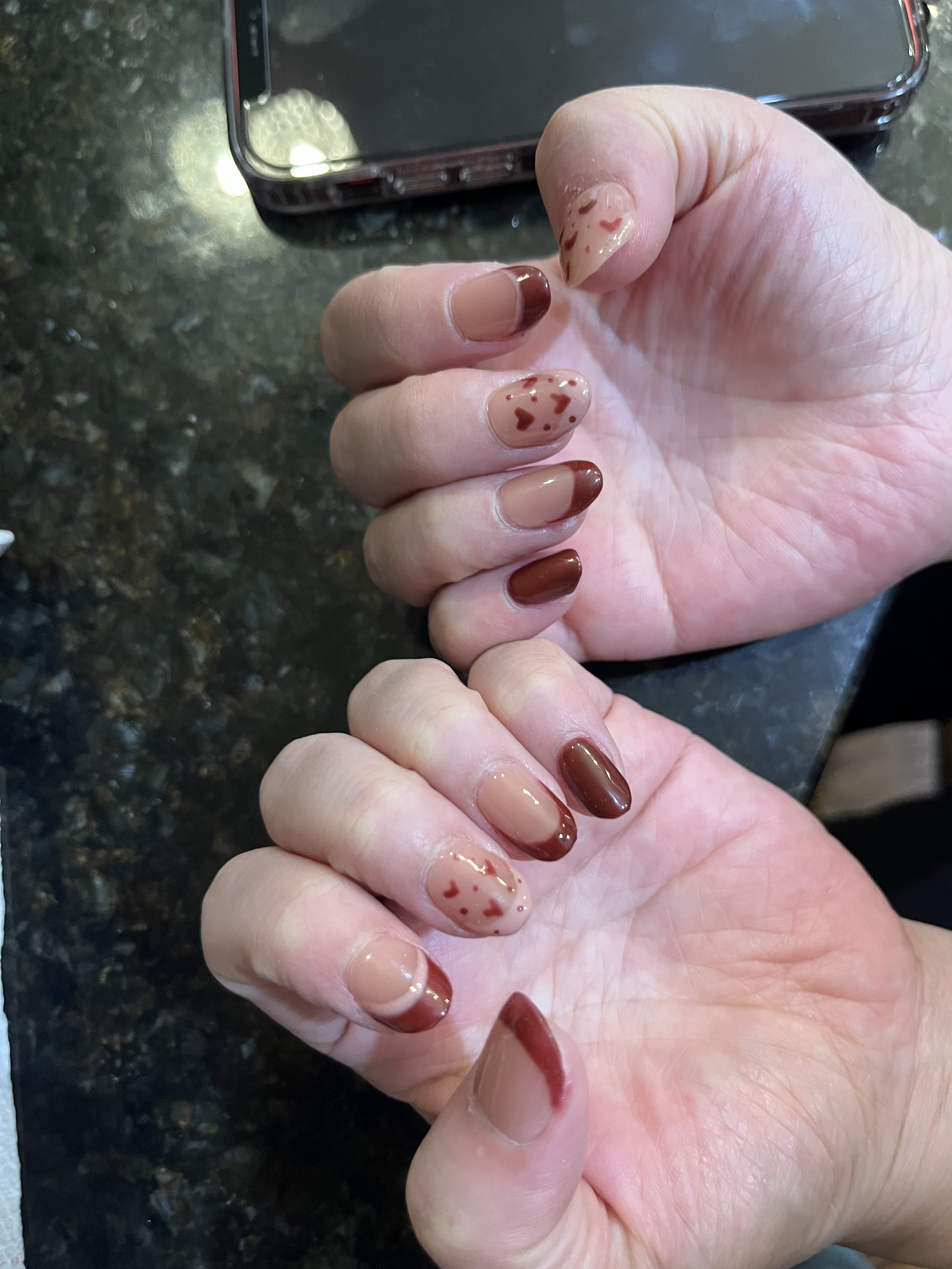 Crimson French with Accents - alternate view